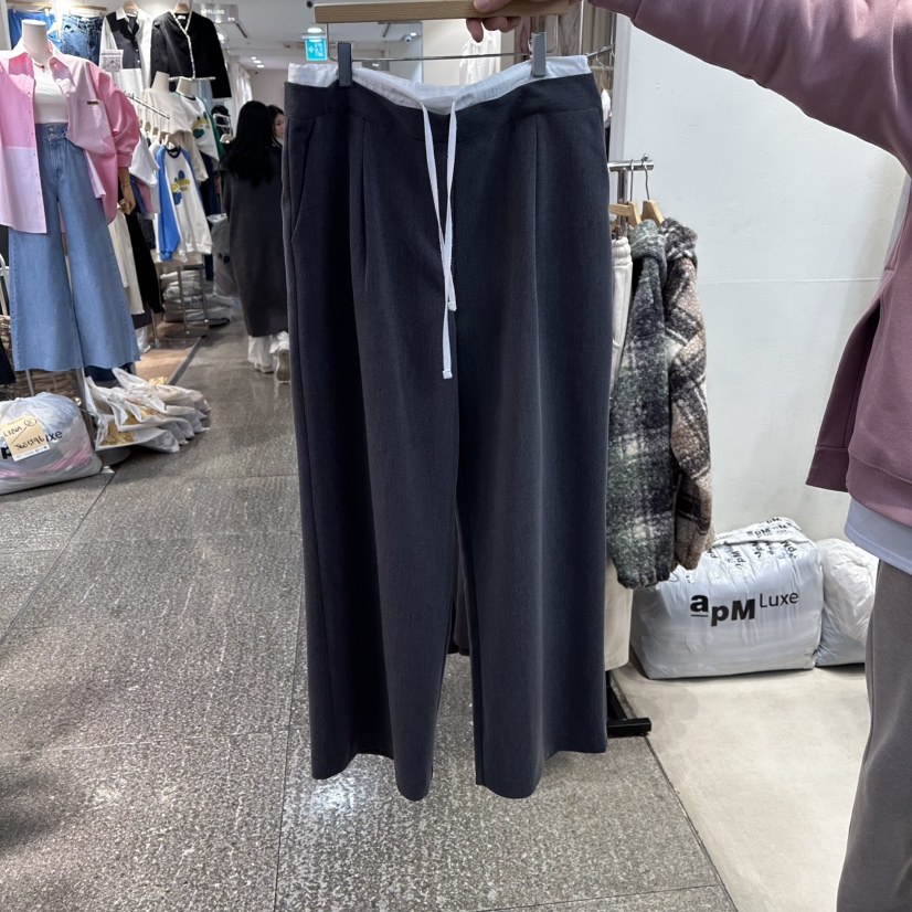 CELINA韓國直郵女裝新品休閑真品時尚熱賣推薦26春夏休閑褲CELI_NA休閑褲圖色1灰色