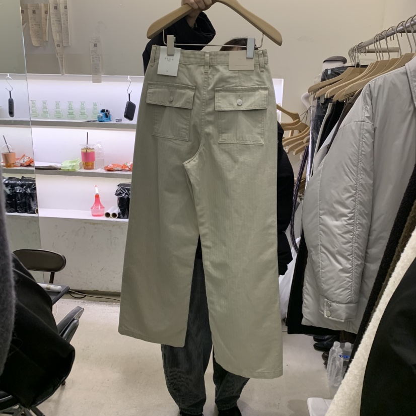 PHILO韓國代購女士新品人氣真品26春夏休閑推薦休閑褲人字紋PHILO休閑褲