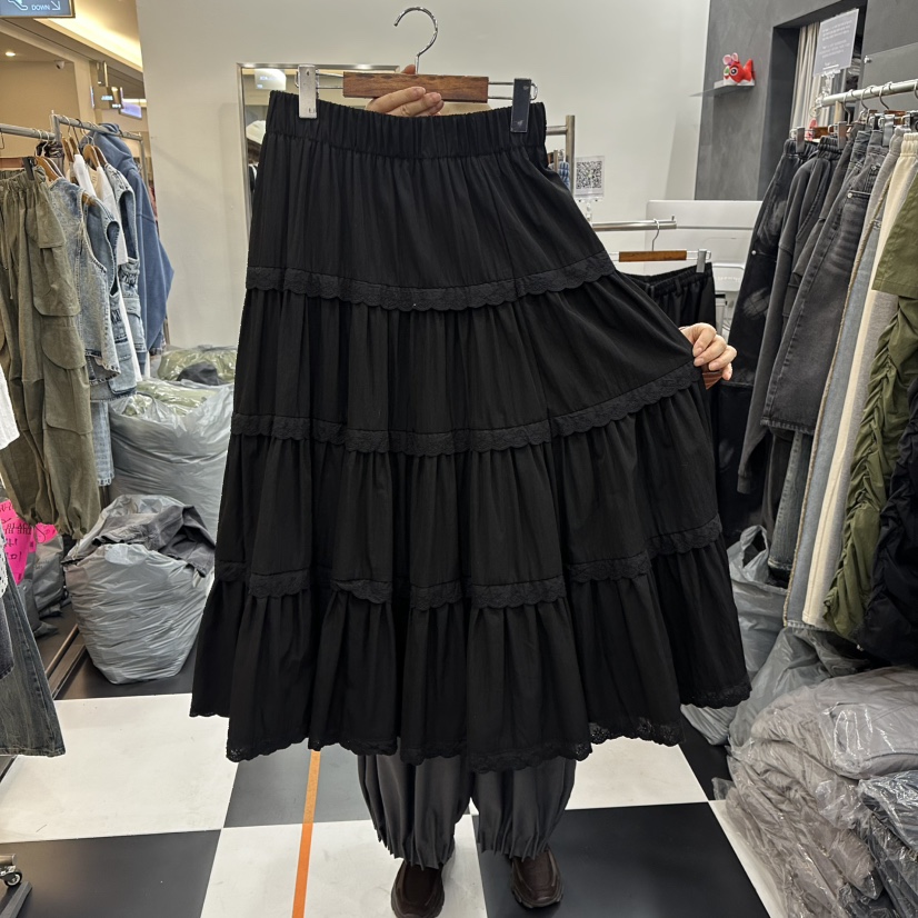 LADYBLACK韓國代購女裝新品26春夏熱賣時尚職業真品長裙蕾絲LADYBLACK/THE BLACK長裙