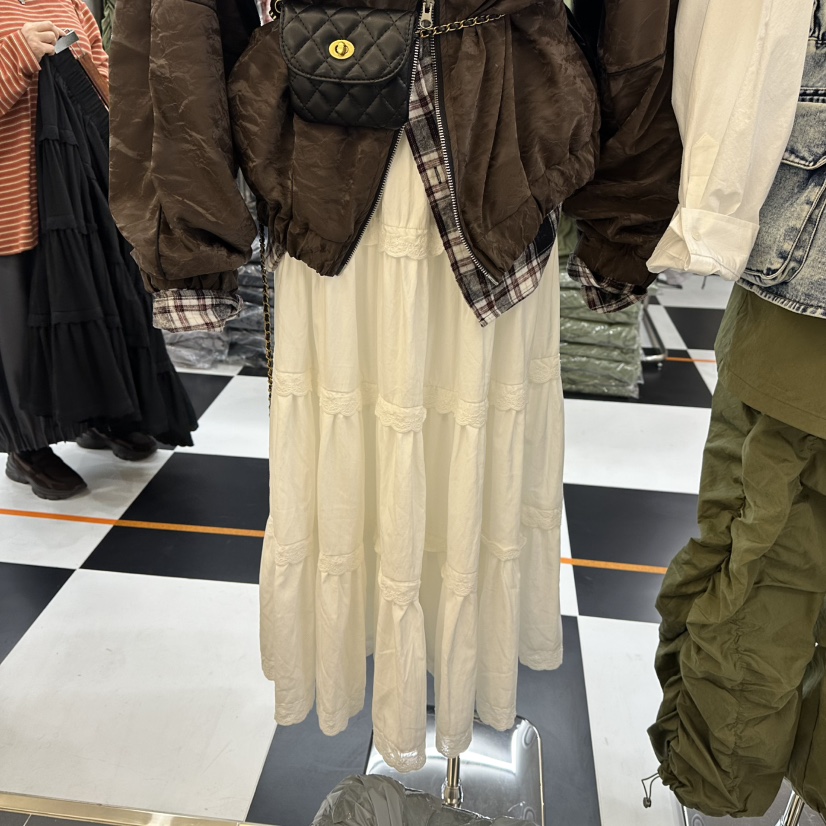 LADYBLACK韓國代購女裝新品26春夏熱賣時尚職業真品長裙蕾絲LADYBLACK/THE BLACK長裙