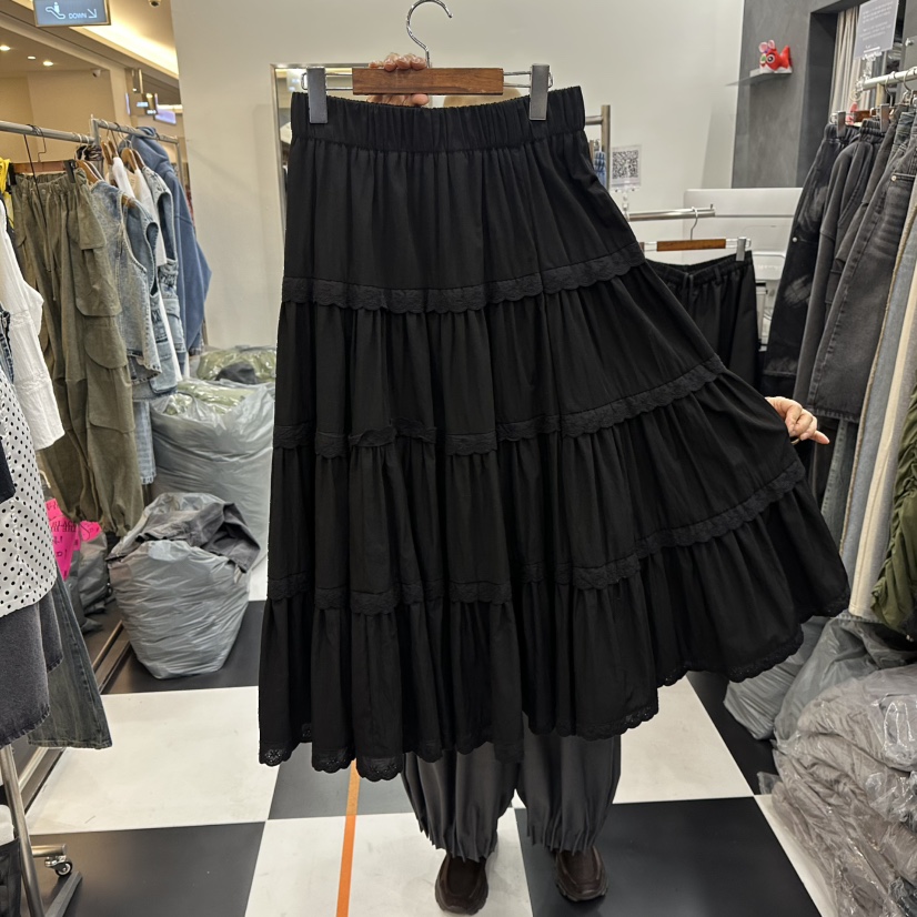 LADYBLACK韓國代購女裝新品26春夏熱賣時尚職業真品長裙蕾絲LADYBLACK/THE BLACK長裙圖色2