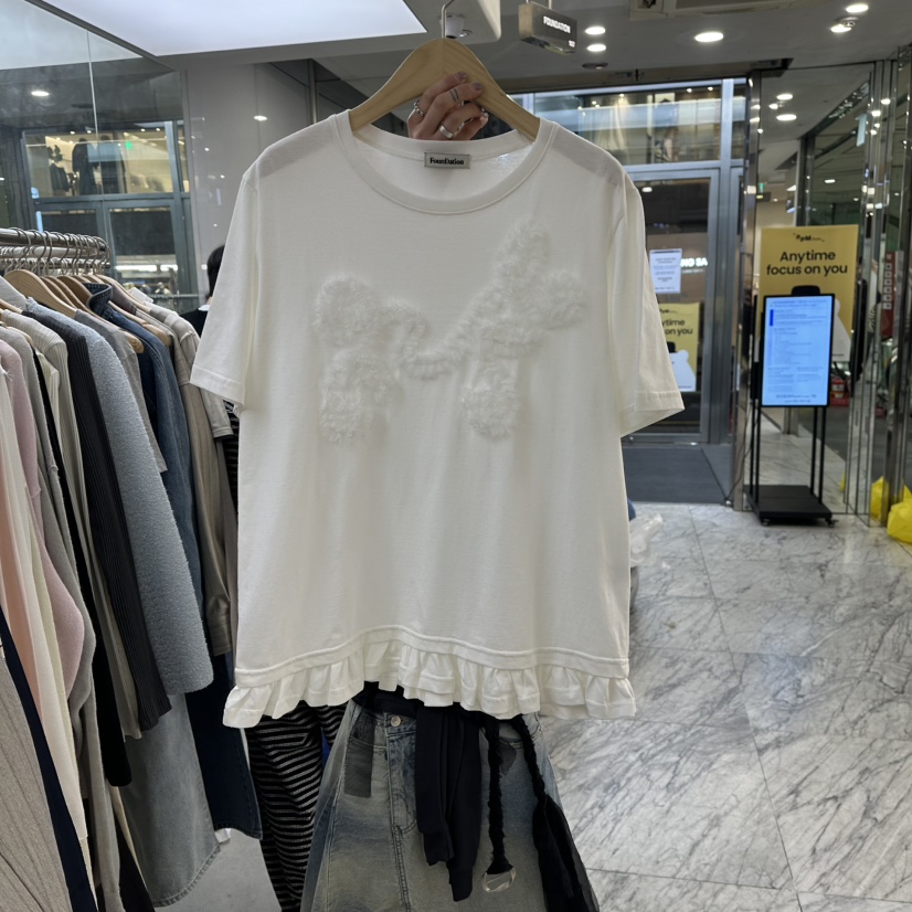 FOUNDATION韓國直郵女士新品推薦熱賣真品26春夏職業休閑T恤FOUNDATIONT恤圖色1