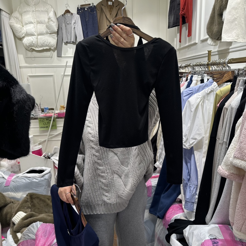 J.RITZY韓國代購女裝新品人氣熱賣26春夏職業長袖T恤假兩件J.RITZY長袖T恤