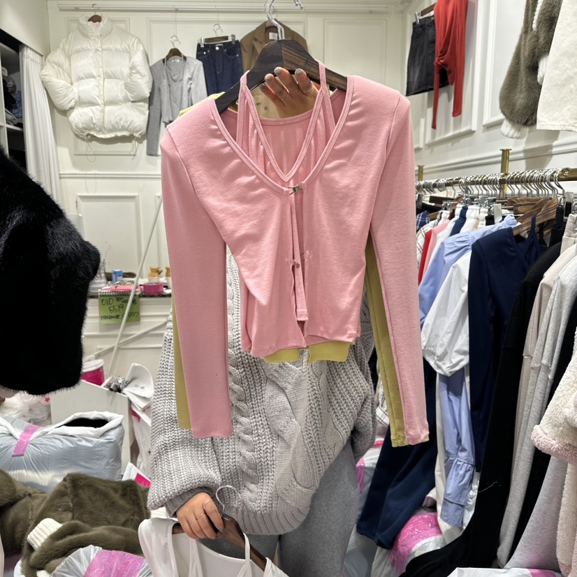 J.RITZY韓國代購女裝新品人氣熱賣26春夏職業長袖T恤假兩件J.RITZY長袖T恤圖色2