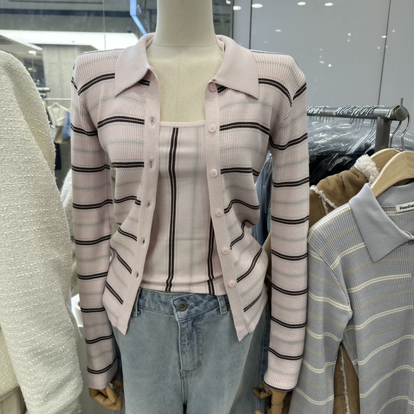 FOUNDATION韓國直郵女士新款真品人氣針織衫不含內搭羊毛衫FOUNDATION針織衫圖色1