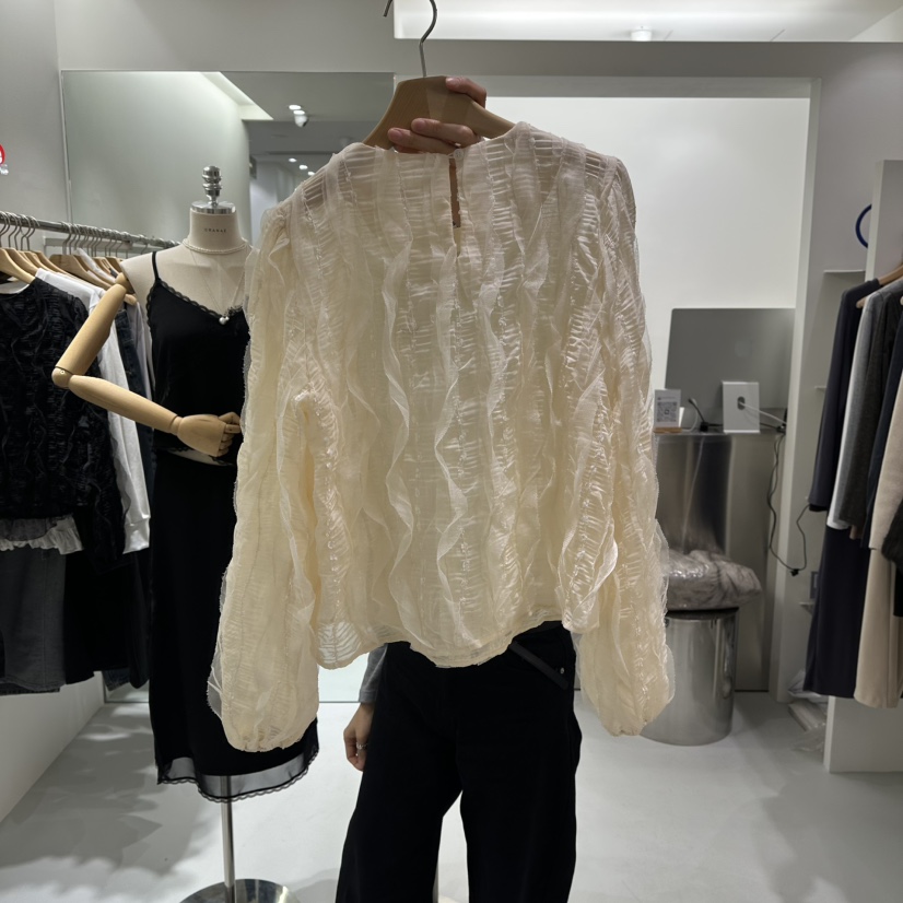 AHOY東大門實拍女士新品時尚真品人氣職業熱賣襯衫蕾絲衫AHOY襯衫/蕾絲衫