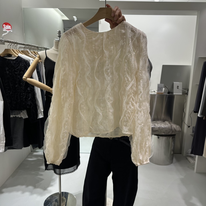 AHOY東大門實拍女士新品時尚真品人氣職業熱賣襯衫蕾絲衫AHOY襯衫/蕾絲衫圖色1