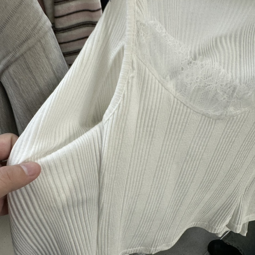 FOUNDATION東大門直郵女士新款休閑針織衫假兩件蕾絲開衫FOUNDATION針織衫