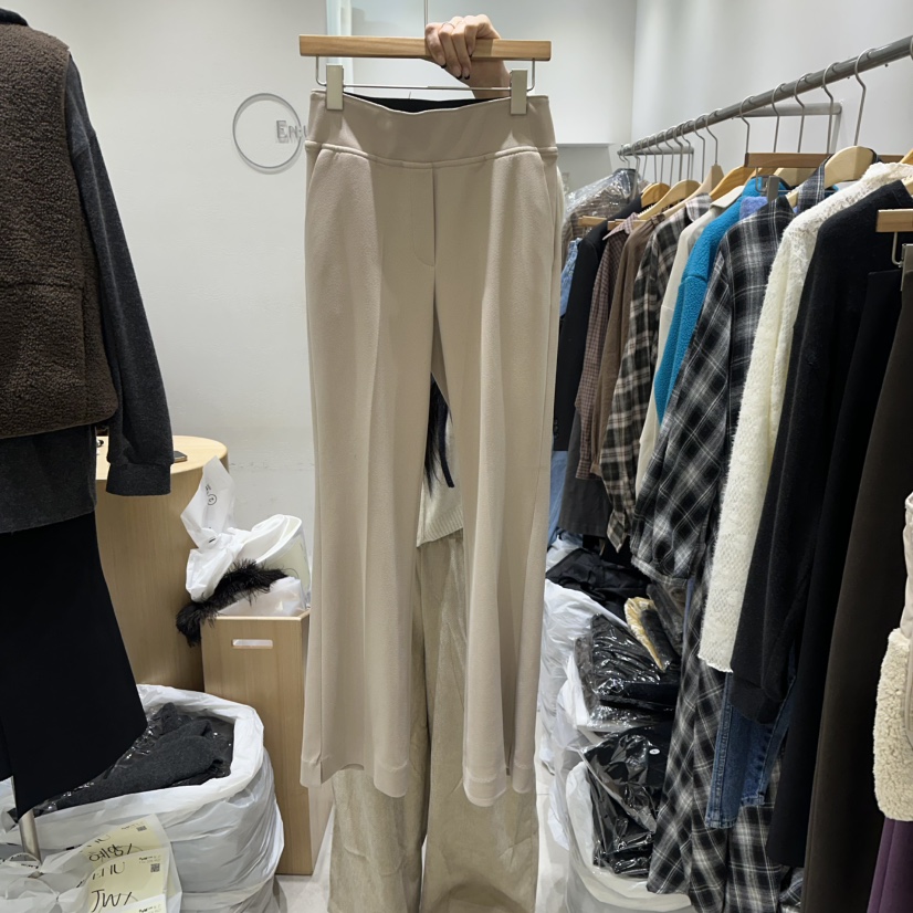 EN.U東大門實拍女士新款休閑時尚26春夏推薦職業休閑褲喇叭EN.U休閑褲圖色1