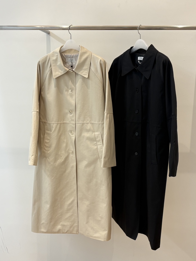 THERE韓國直郵女士新品推薦休閑熱賣人氣職業真品長款風衣THERE長款風衣