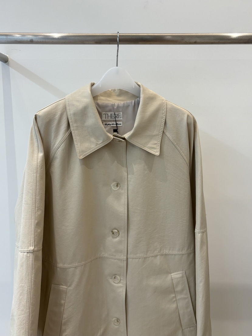 THERE韓國直郵女士新品推薦休閑熱賣人氣職業真品長款風衣THERE長款風衣