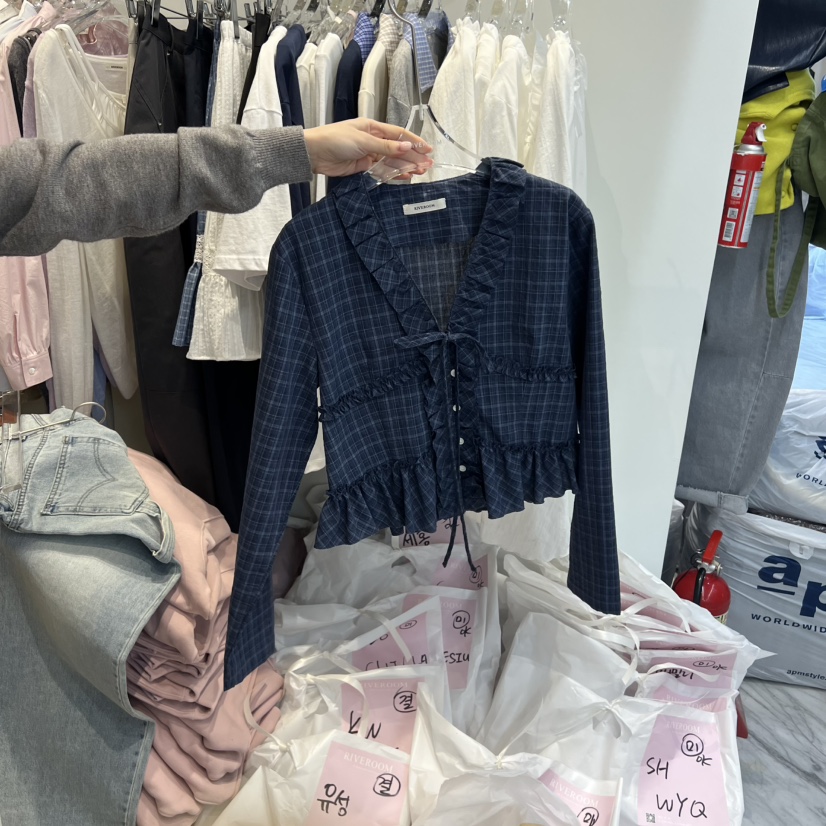 RIVEROOM東大門實拍女士新款推薦熱賣人氣時尚襯衫蕾絲衫RIVEROOM襯衫/蕾絲衫圖色1