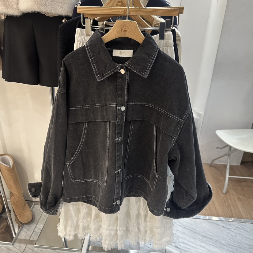 ABLESTUDIO東大門實拍女士新品26春夏休閑人氣推薦熱賣夾克ABLESTUDIO夾克圖色2