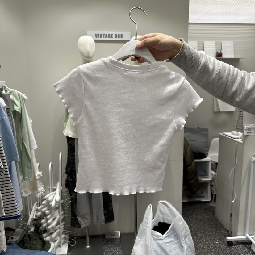 VINTAGE 888韓國代購女裝新品26春夏休閑職業熱賣真品T恤VINTAGE888/TRIPLE EIGHTT恤