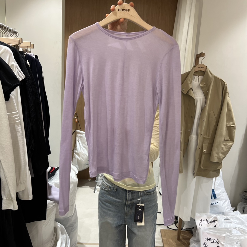 HOWFF東大門直郵女裝新品熱賣26春夏人氣推薦真品長袖T恤HOWFF長袖T恤圖色2