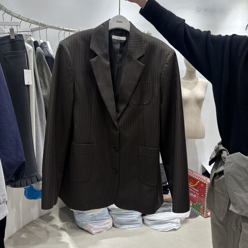 INNI韓國直郵女士新品推薦時尚26春夏熱賣休閑真品人氣夾克inni夾克圖色2棕色