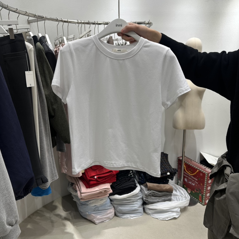 INNI韓國直郵女士新品真品人氣休閑26春夏職業時尚熱賣T恤inniT恤圖色1