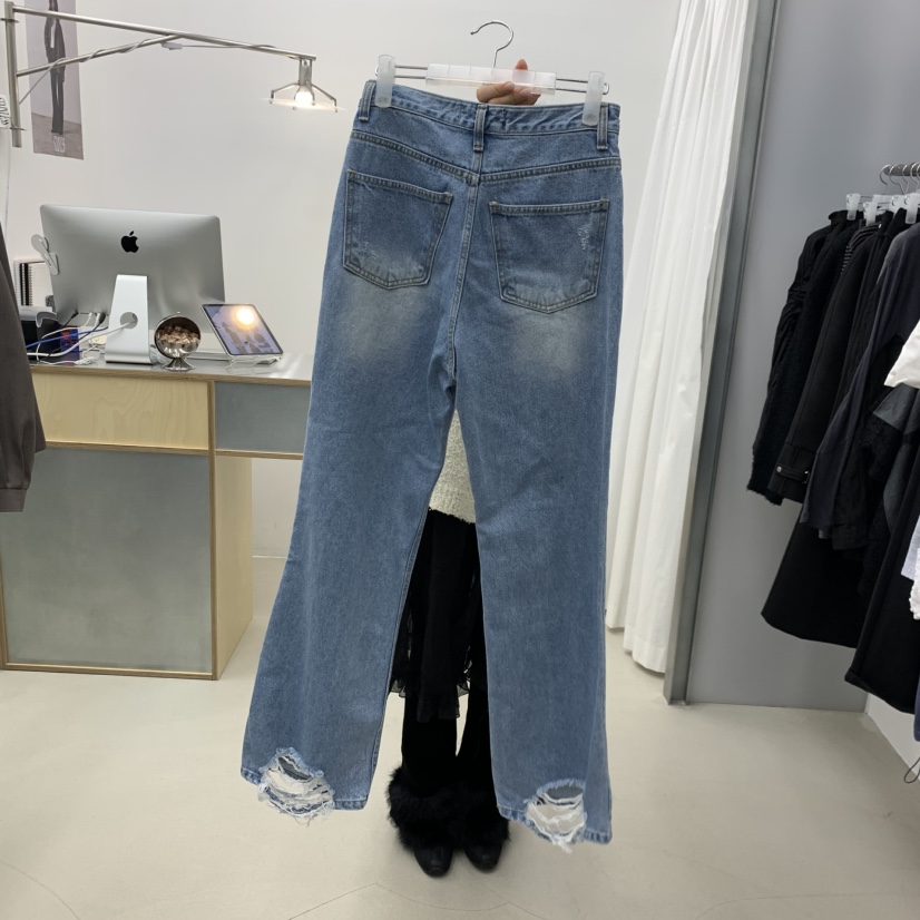 STAINLESS東大門直郵女裝新款職業熱賣人氣26春夏牛仔褲復古STAINLESS牛仔褲