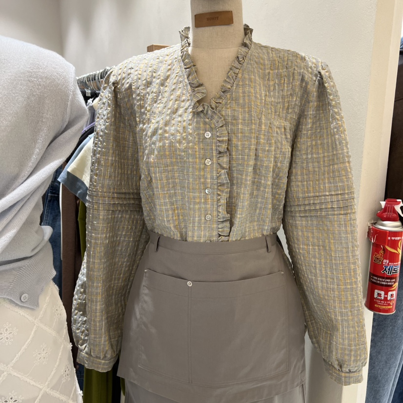 HOWFF東大門代購女裝新款熱賣職業休閑推薦襯衫蕾絲衫荷葉邊HOWFF襯衫/蕾絲衫圖色3