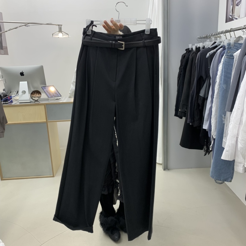 STAINLESS韓國直郵女裝新品人氣時尚職業休閑真品休閑褲腰帶STAINLESS休閑褲圖色2