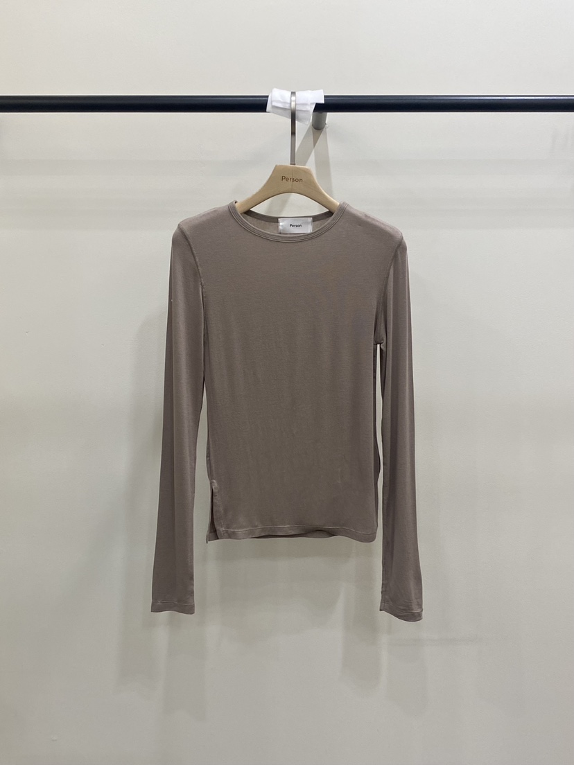PERSON韓國直郵女士新款真品休閑職業26春夏推薦時尚長袖T恤PERSON長袖T恤圖色3