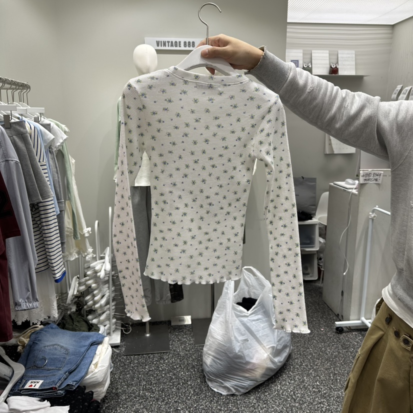 VINTAGE 888東大門代購女裝新款熱賣職業推薦26春夏長袖T恤VINTAGE888/TRIPLE EIGHT長袖T恤