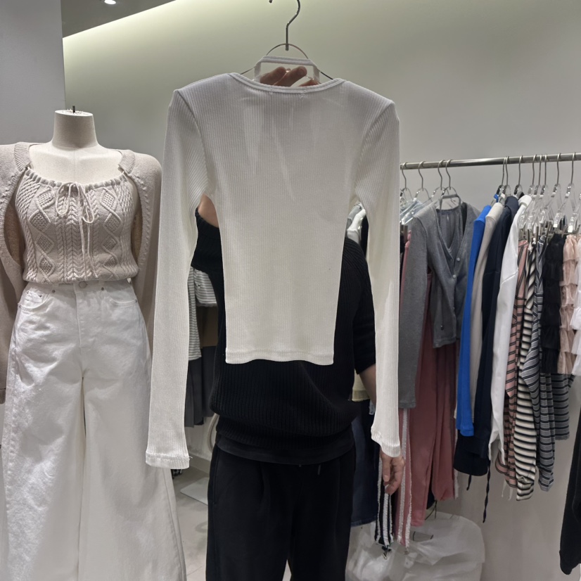 BAIE.38韓國代購女士新款職業休閑時尚真品長袖T恤假兩件BAIE.38長袖T恤