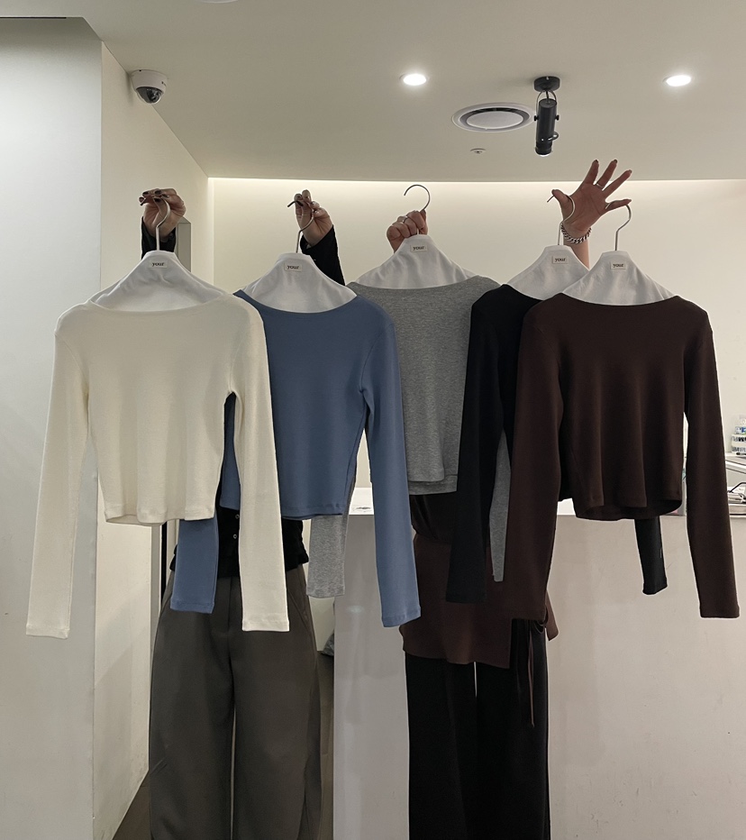 YOUR-P東大門直郵女士新品26春夏休閑職業真品熱賣長袖T恤YOUR-P長袖T恤