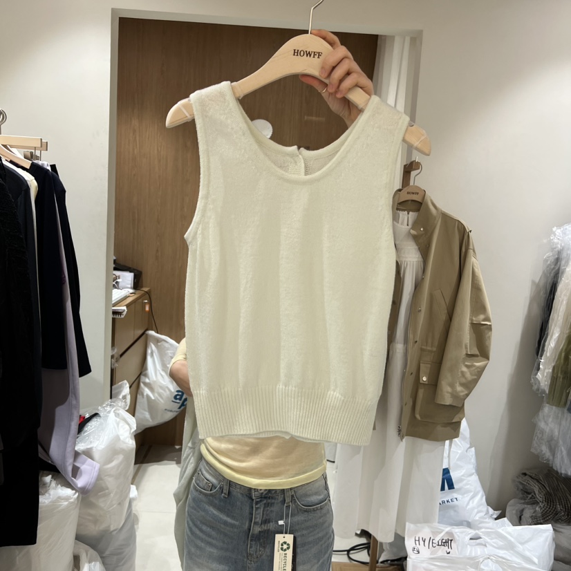 HOWFF東大門代購女士新品休閑26春夏時尚吊帶背心不含內搭HOWFF吊帶/背心
