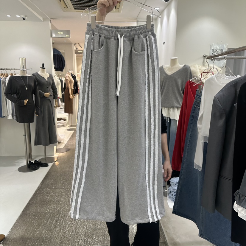 BAIE.38東大門直郵女士新款推薦時尚職業休閑褲斜紋布蕾絲BAIE.38休閑褲圖色1