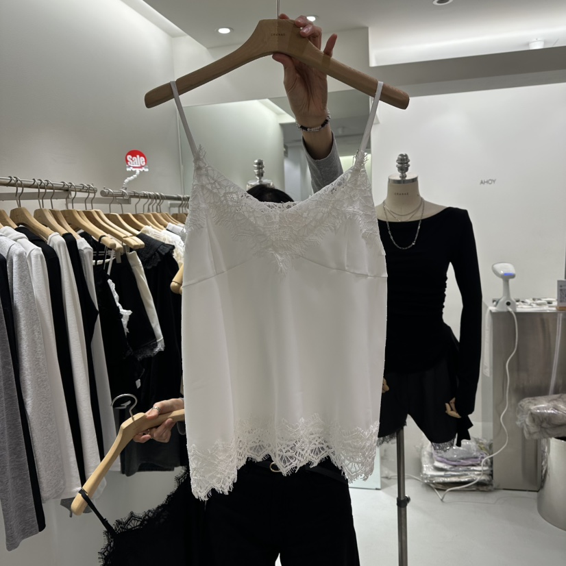 AHOY東大門實拍女士新品真品人氣推薦熱賣休閑吊帶背心蕾絲AHOY吊帶/背心圖色1