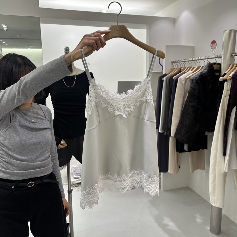 AHOY東大門實拍女士新品真品人氣推薦熱賣休閑吊帶背心蕾絲AHOY吊帶/背心圖色2