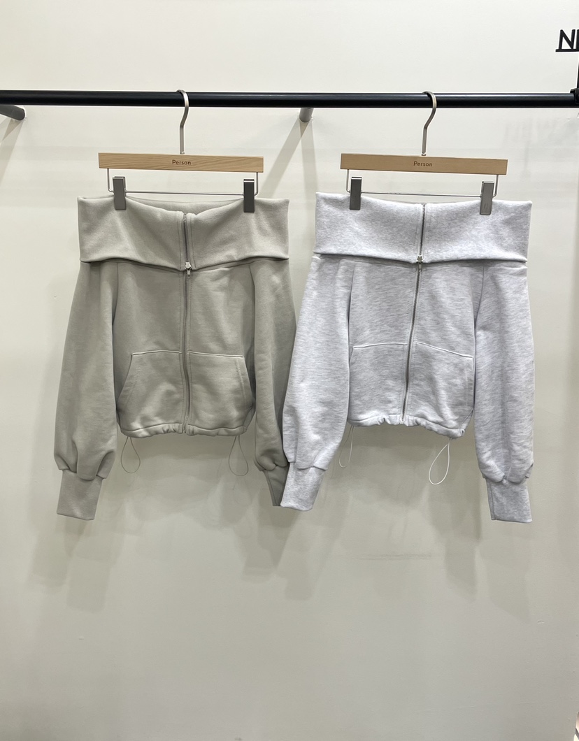 PERSON韓國直郵女士新品休閑推薦熱賣職業真品26春夏衛衣拉鏈PERSON衛衣