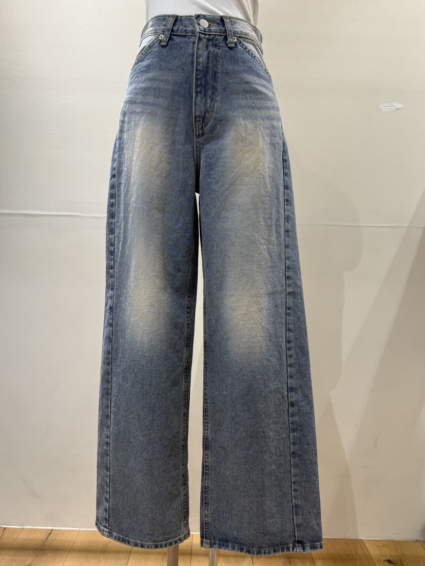 MUSHROOM-A東大門直郵女裝新品熱賣休閑職業人氣時尚牛仔褲MUSHROOM牛仔褲圖色2