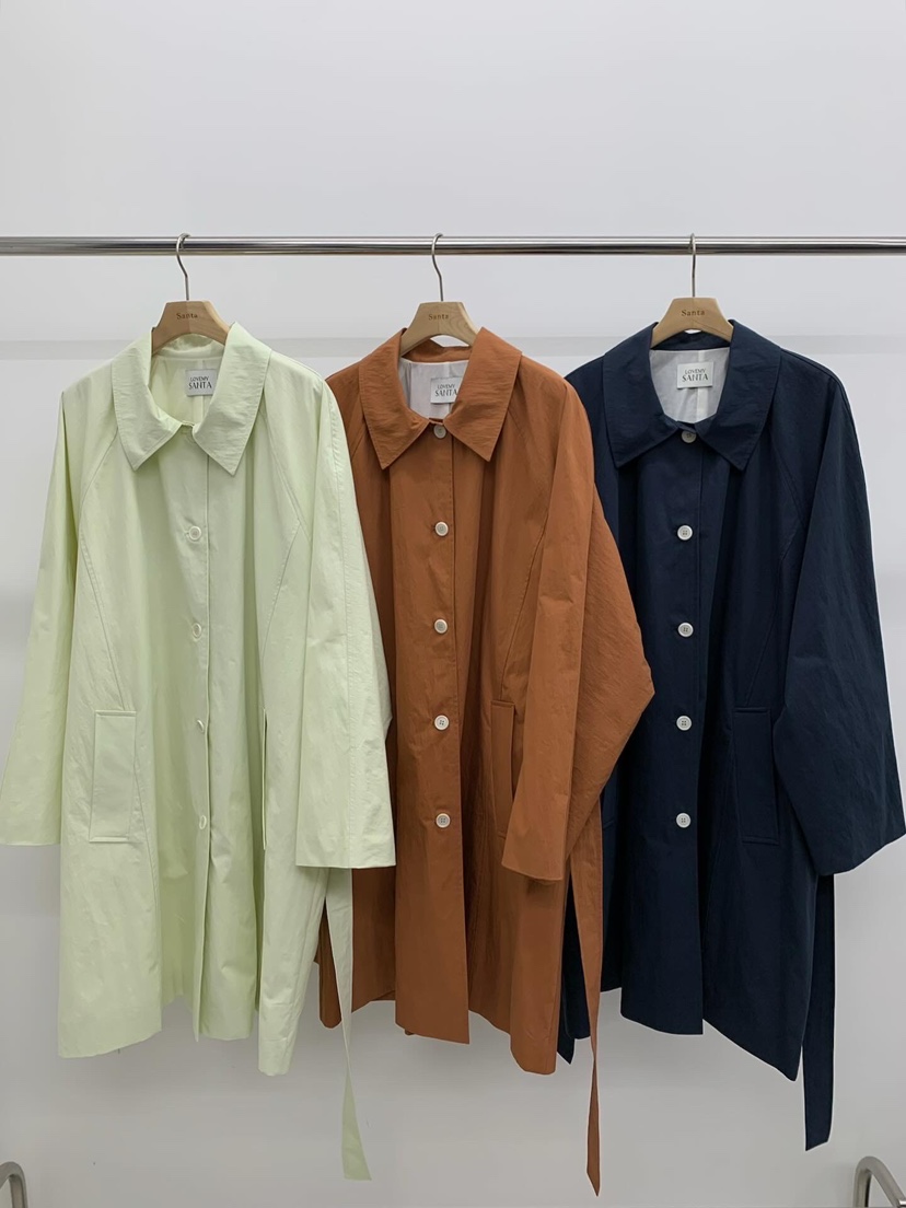 LOVE MY SANTA東大門代購女裝新品時尚職業長款風衣含腰帶Santa/LOVE MY SANTA長款風衣