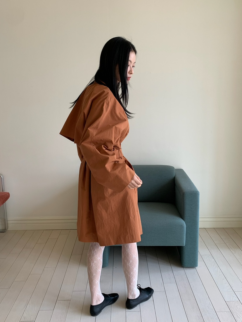 LOVE MY SANTA東大門代購女裝新品時尚職業長款風衣含腰帶Santa/LOVE MY SANTA長款風衣