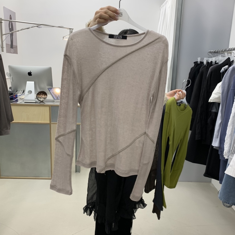 STAINLESS東大門代購女士新品推薦時尚休閑人氣職業長袖T恤STAINLESS長袖T恤圖色1