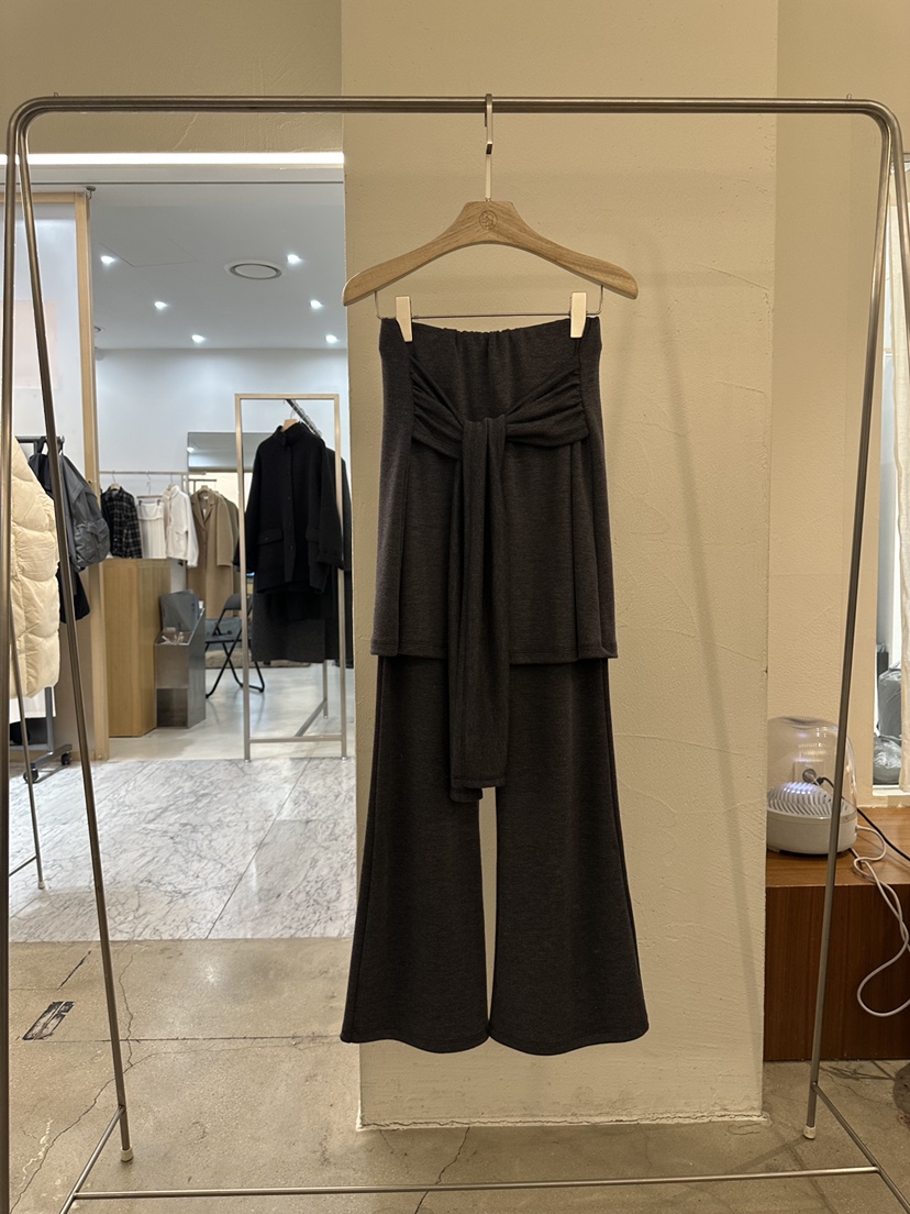 BPLAN東大門實拍女士新款推薦熱賣時尚人氣職業真品裙褲系帶BPLAN裙褲圖色1墨色