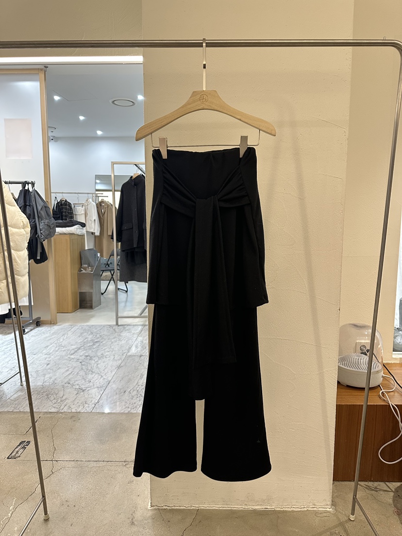 BPLAN東大門實拍女士新款推薦熱賣時尚人氣職業真品裙褲系帶BPLAN裙褲圖色2黑色