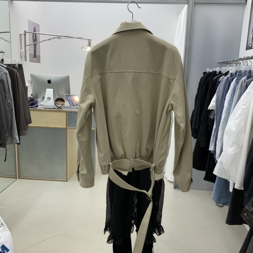 STAINLESS東大門實拍女裝新品休閑26春夏人氣推薦夾克含腰帶STAINLESS夾克