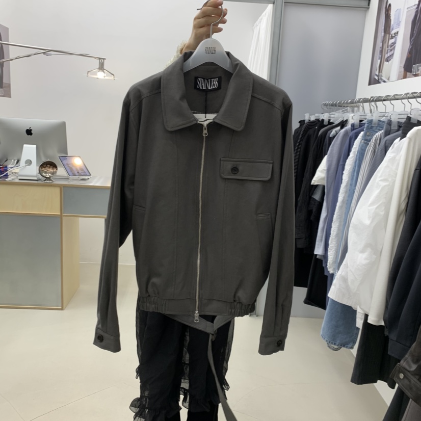 STAINLESS東大門實拍女裝新品休閑26春夏人氣推薦夾克含腰帶STAINLESS夾克圖色2