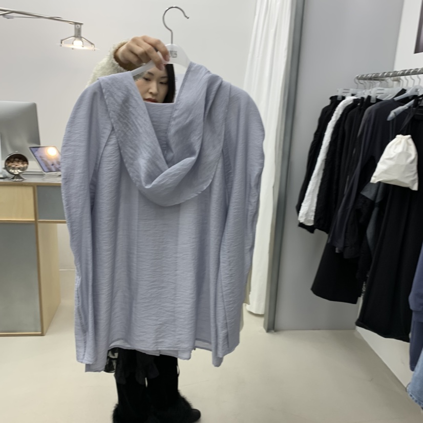 STAINLESS東大門代購女士新款推薦26春夏襯衫蕾絲衫透視圍巾STAINLESS襯衫/蕾絲衫圖色4