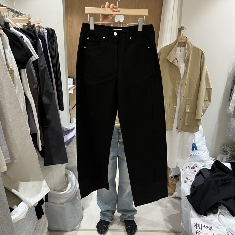 HOWFF韓國代購女裝新品26春夏休閑人氣真品推薦休閑褲斜紋布HOWFF休閑褲圖色2