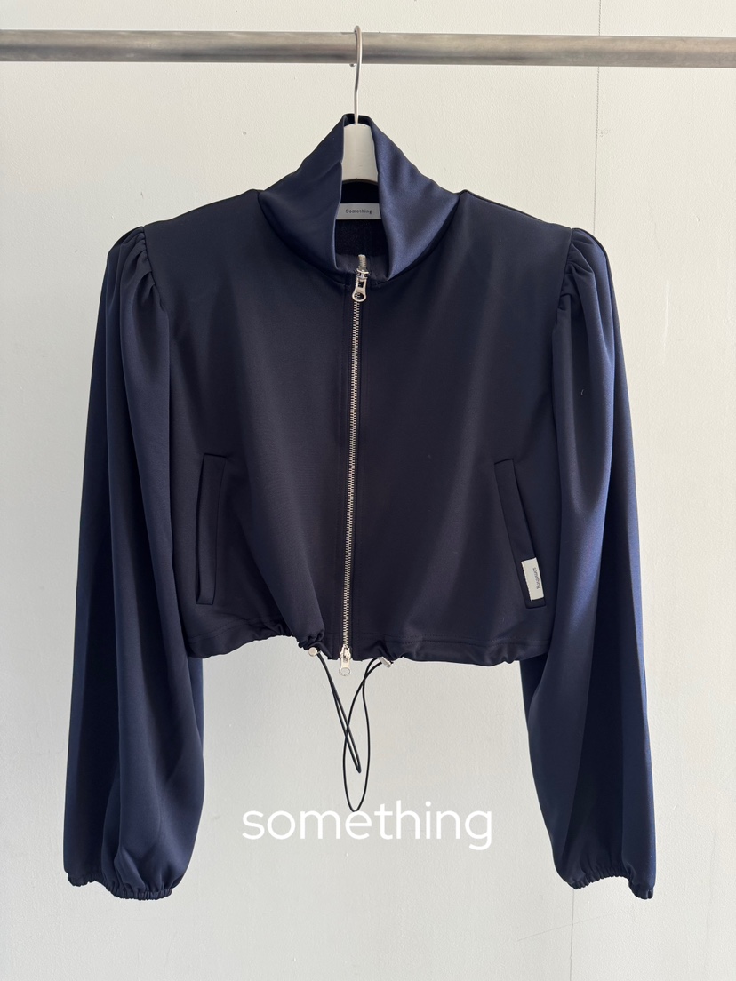 SOMETHING-L/FANCY韓國直郵女士新款熱賣真品時尚夾克拉鏈SOMETHING-L/FANCY夾克圖色2藏藍