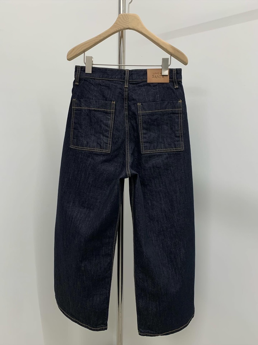 LOVE MY SANTA韓國代購女士新款熱賣26春夏真品牛仔褲短款Santa/LOVE MY SANTA牛仔褲