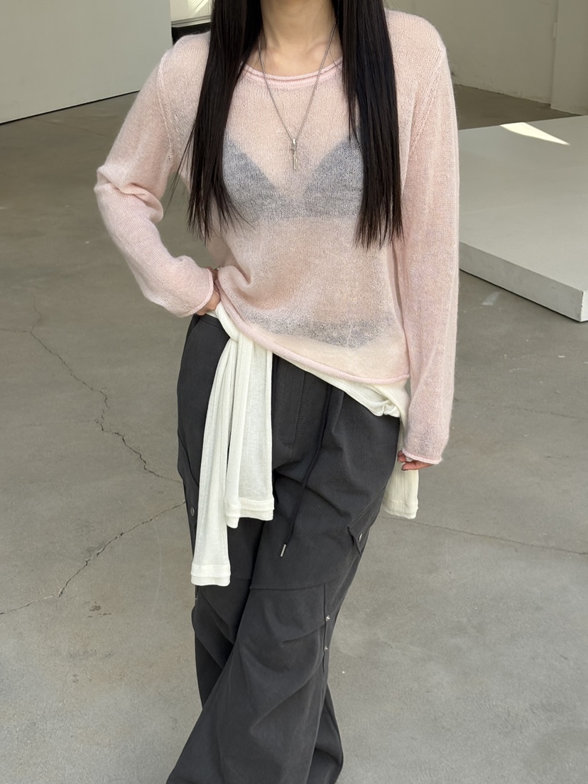 Verbena東大門代購女士新款26春夏真品休閑推薦針織衫馬海毛Verbena針織衫