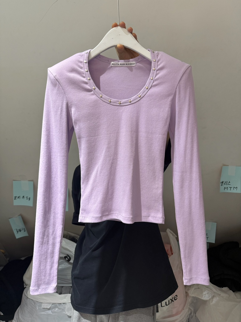 BELITA-L韓國代購女裝新款人氣休閑職業熱賣真品長袖T恤BELITA-L長袖T恤圖色3