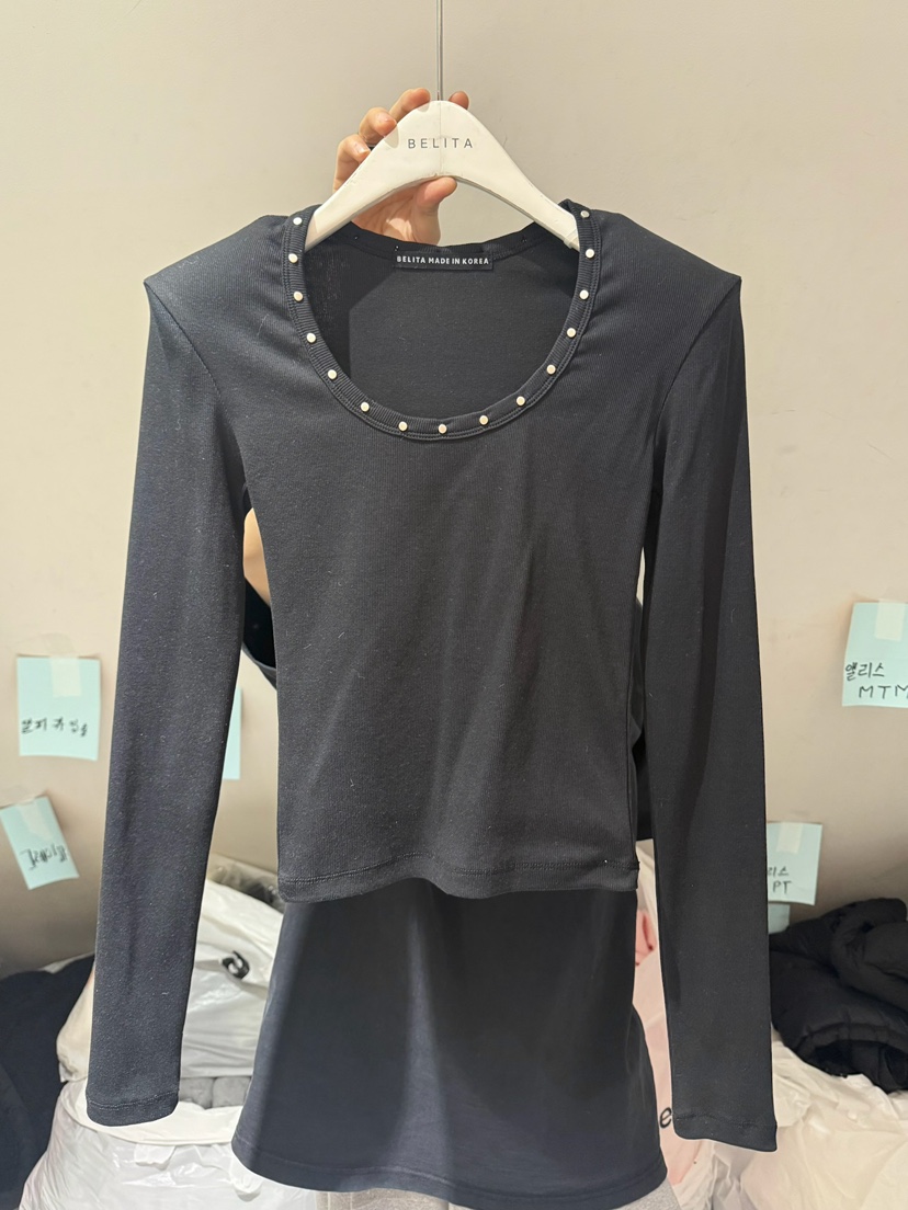 BELITA-L韓國代購女裝新款人氣休閑職業熱賣真品長袖T恤BELITA-L長袖T恤圖色4