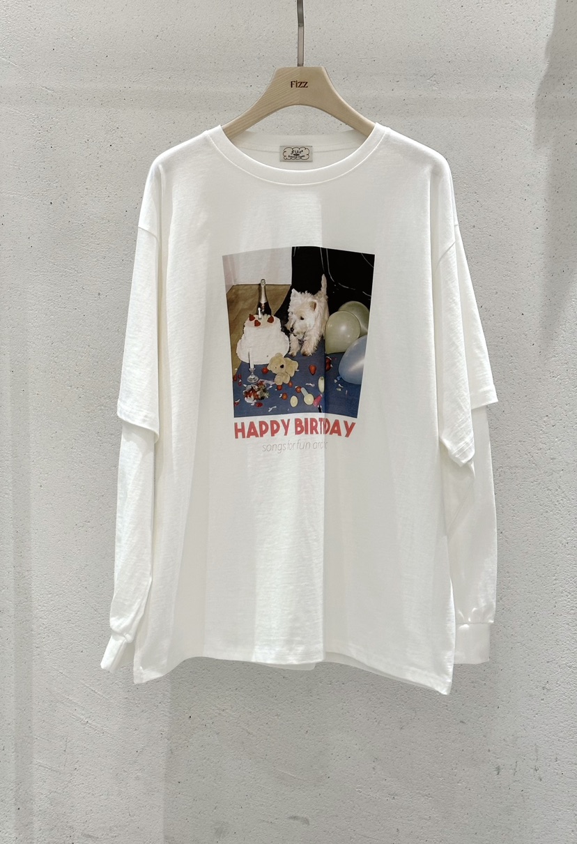 FIZZ韓國直郵女裝新款真品職業推薦26春夏時尚長袖T恤假兩件FIZZ長袖T恤圖色1