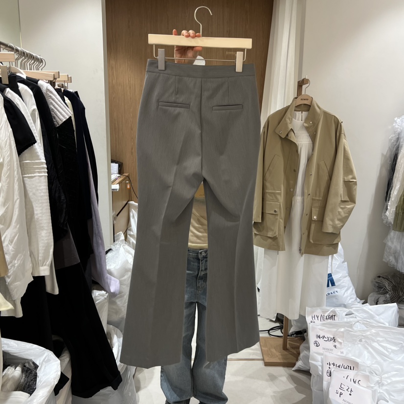 HOWFF東大門實拍女士新品26春夏休閑熱賣推薦休閑褲喇叭條紋HOWFF休閑褲